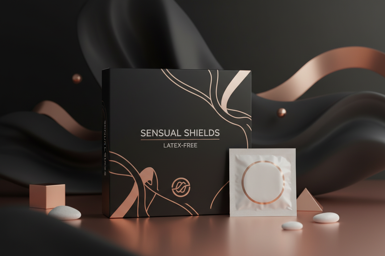 Latexfreie Kondome in dunkler Premium-Optik für sensible Haut
