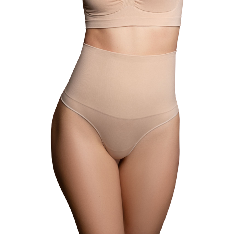 BYE-BRA - NAHTLOSER GÜRTEL STIL TANGA BEIGE GRÖSSE M Detailansicht bei Secret Pulse