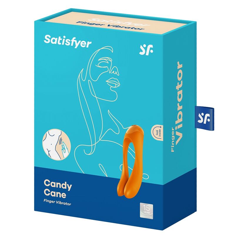 SATISFYER - CANDY CANE FINGERVIBRATOR ORANGE für intensive Stimulation und Self-Love