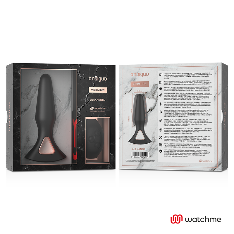 ANBIGUO WATCHME Anal Vibrator Alexandru – Fernbedienung, 7 Modi, Silikon, IPX6 – Anal-Toy Bild 7