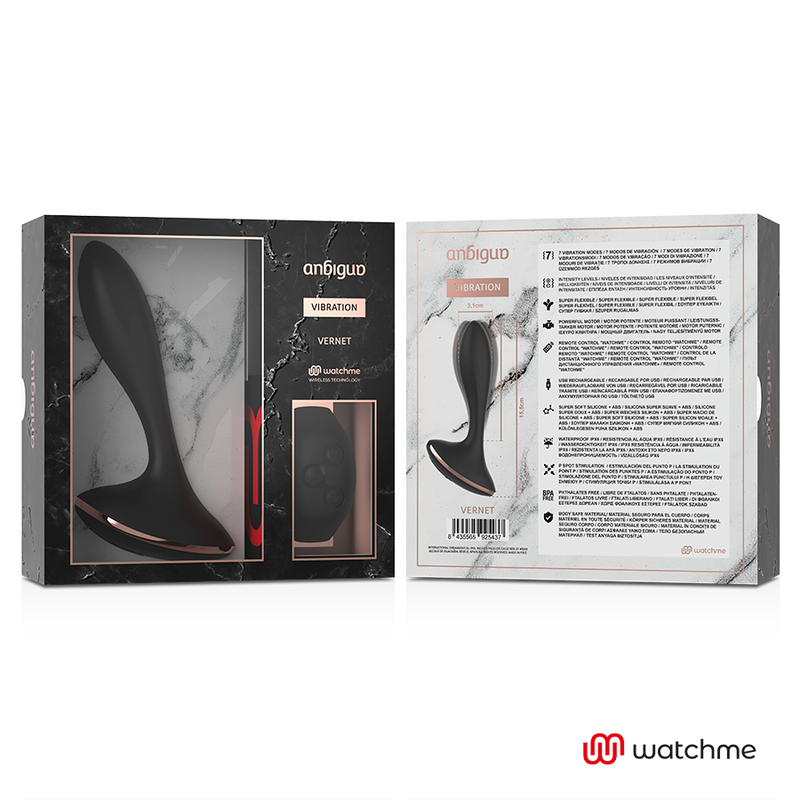 ANBIGUO WATCHME Anal Vibrator – Fernbedienung, 7 Modi, Silikon, Wasserdicht – Anal-Toy Bild 8