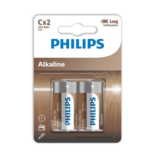 PHILIPS - ALKALINE BATTERIEN C LR14 BLISTER*2 – Batterien von PHILIPS