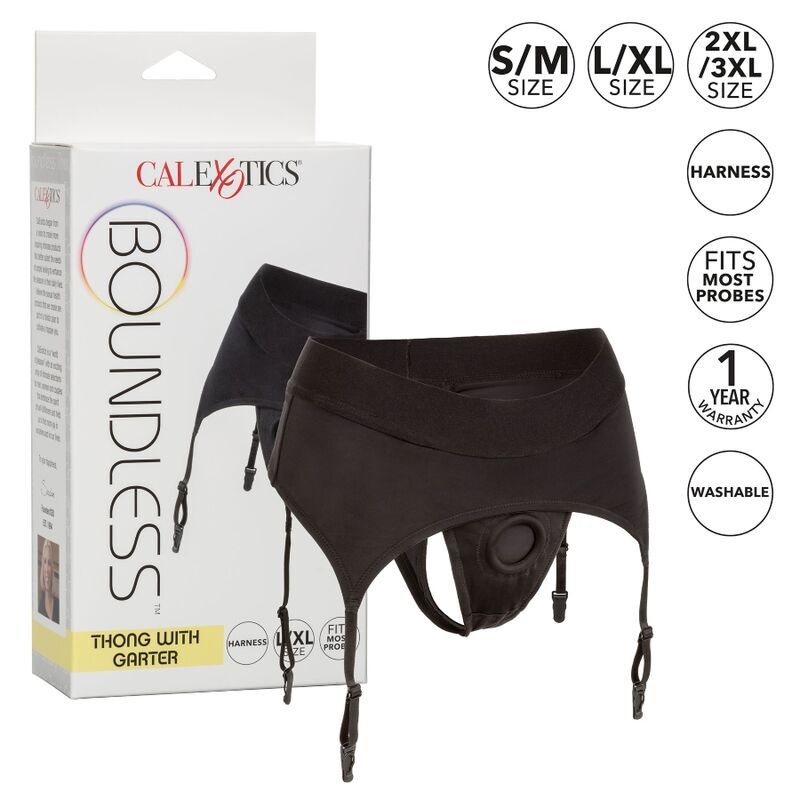 CALEXOTICS - BOUNDLESS THONG MIT GARTER L/XL Detailansicht bei Secret Pulse