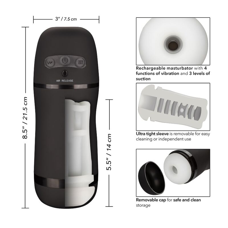 CALEXOTICS - VIBRIERENDER SAUGMASTURBATOR MIT OPTIMALER LEISTUNG für sinnliche und diskrete Momente
