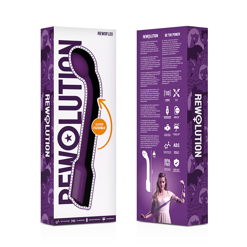 REWOLUTION RewoFlex G-Punkt-Vibrator – Flexibel, 10 Vibrationsmodi, IPX7, Silikon für intensive Stimulation und Self-Love