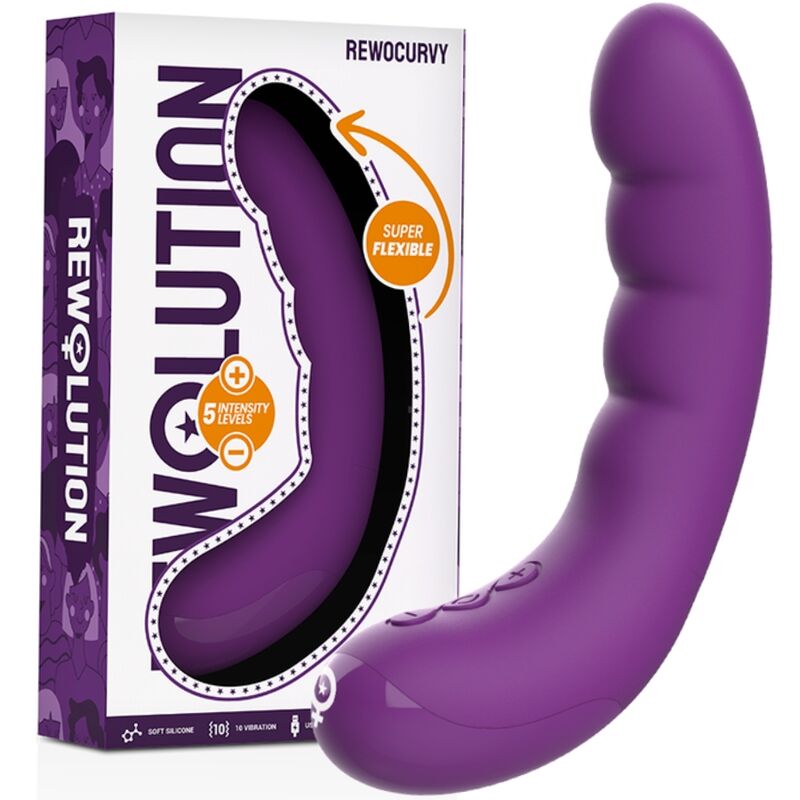 REWOLUTION RewoCurvy G-Punkt-Vibrator – Flexibel, 10 Vibrationsmodi, 5 Intensitäten, IPX7, Silikon G-Punkt-Vibrator diskret online kaufen