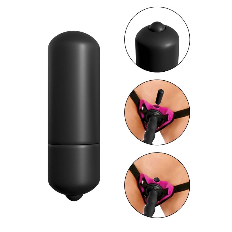FETISH FANTASY SERIES - VIBRIERENDES STRAP-ON-SET LILA. hochwertige Produktabbildung