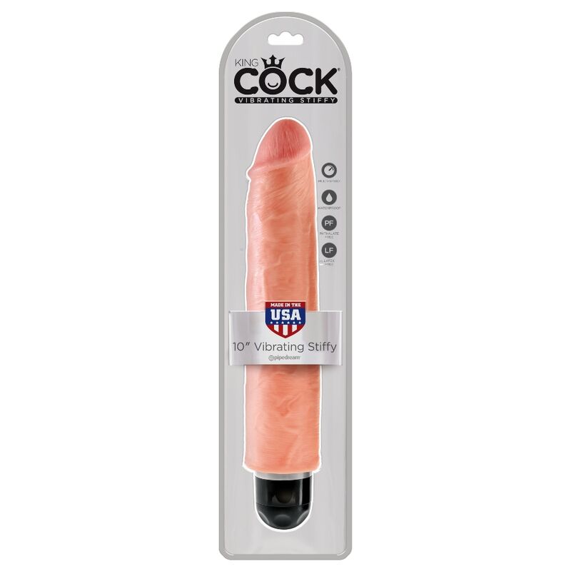KING COCK - STEIFER REALISTISCHER VIBRATOR 25.4 CM NATÜRLICH Produktansicht und Details