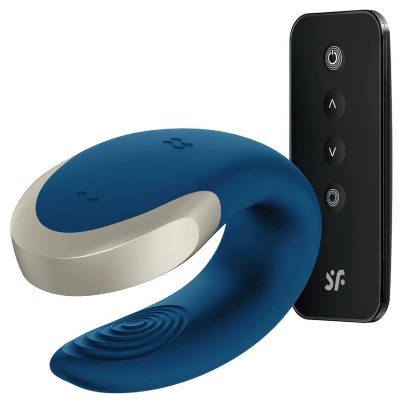 SATISFYER - DOUBLE LOVE LUXURY PARTNER VIBRATOR BLAU Klitorisstimulator diskret online kaufen