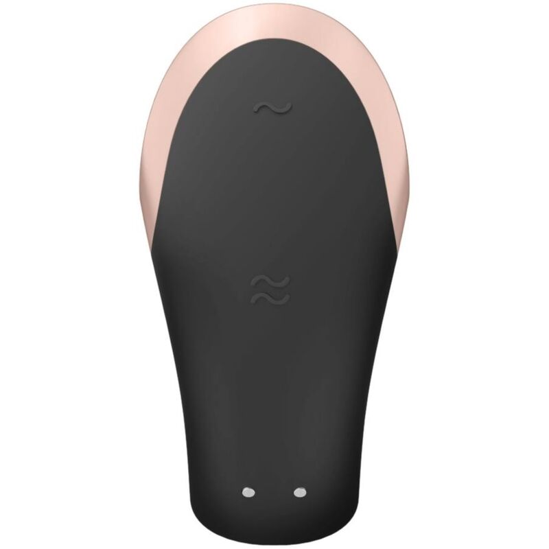SATISFYER - DOUBLE LOVE LUXURY PARTNER VIBRATOR SCHWARZ Produktansicht und Details