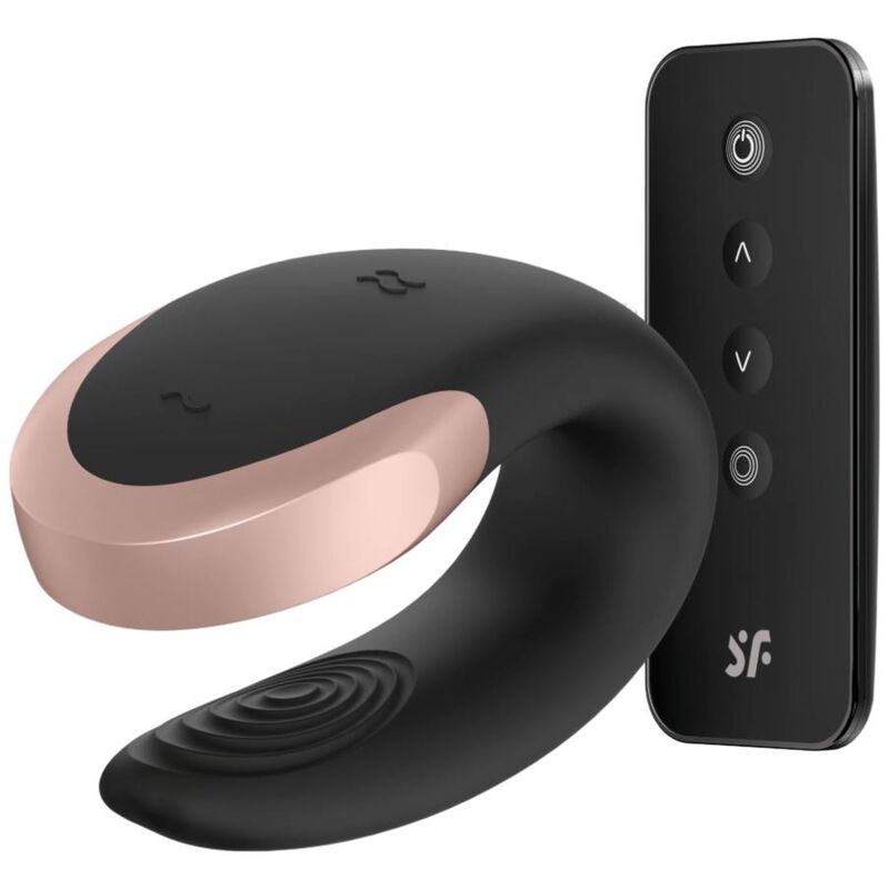 SATISFYER - DOUBLE LOVE LUXURY PARTNER VIBRATOR SCHWARZ Klitorisstimulator diskret online kaufen