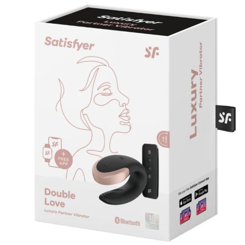 SATISFYER - DOUBLE LOVE LUXURY PARTNER VIBRATOR SCHWARZ für sinnliche Momente allein oder zu zweit