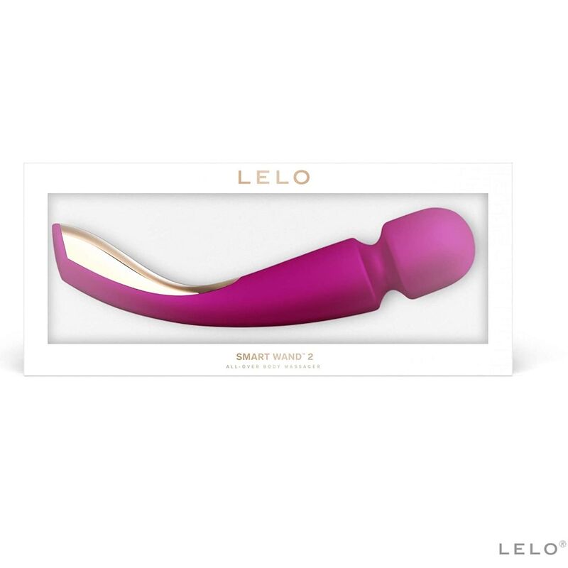 LELO - SMART WAND MEDIUM 2 DEEP ROSE MASSAGER Vibratorstab Produktansicht und Details