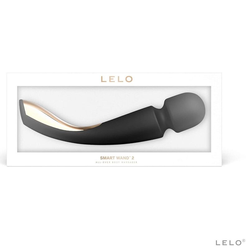 LELO - SMART MEDIUM WAND 2 SCHWARZES MASSAGER Vibratorstab Produktansicht und Details