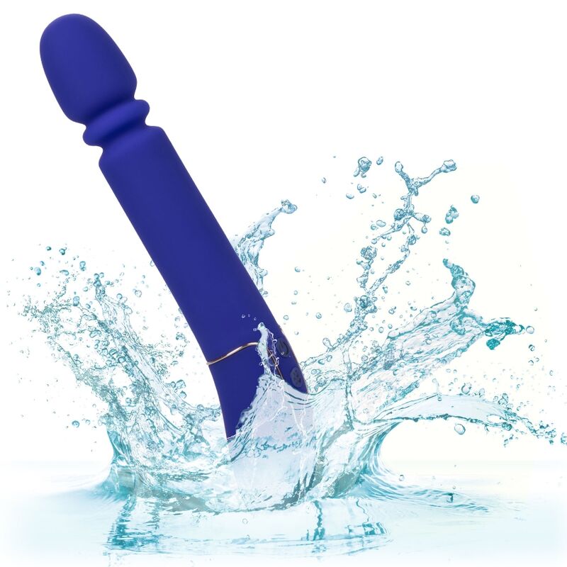 CALEXOTICS Shameless Slim Thumper – Kraftvolles Massagegerät, 4 Funktionen, Wasserdicht, Blau – Erotikspiel Bild 7