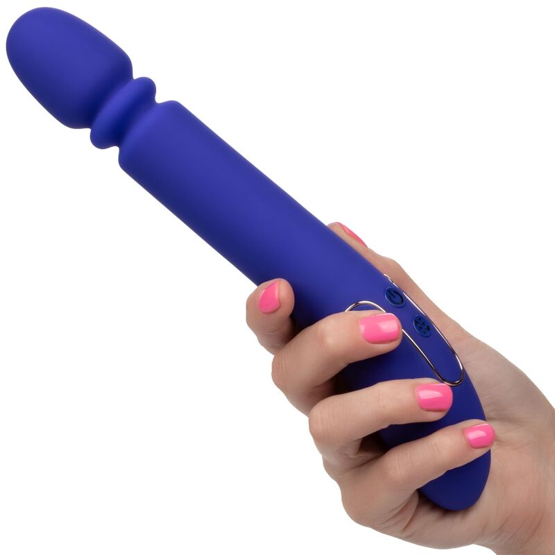 CALEXOTICS Shameless Slim Thumper – Kraftvolles Massagegerät, 4 Funktionen, Wasserdicht, Blau – Erotikspiel Bild 4