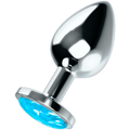 OHMAMA - ANALPLUG MIT BLAUEM KRISTALL L Analplug diskret online kaufen