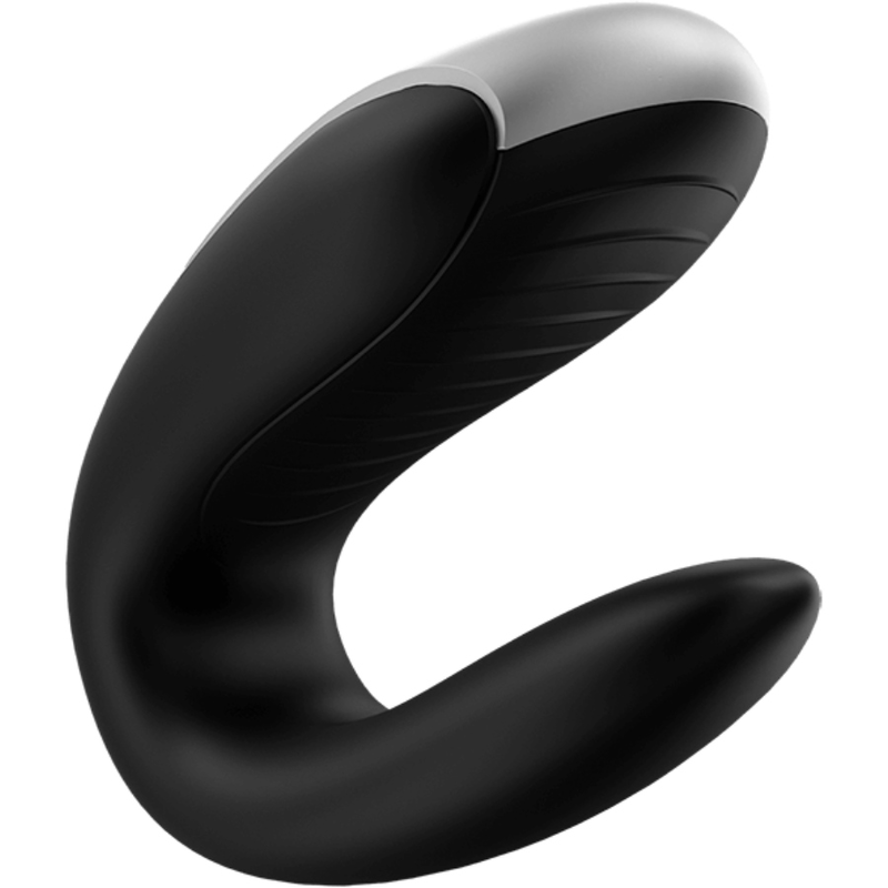SATISFYER - DOUBLE FUN PARTNER VIBRATOR SCHWARZ für sinnliche Momente allein oder zu zweit