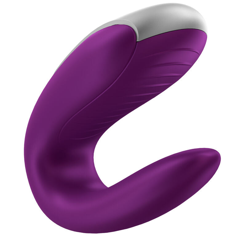 SATISFYER - DOUBLE FUN PARTNER VIBRATOR LILA – Klitorisstimulator Bild 7