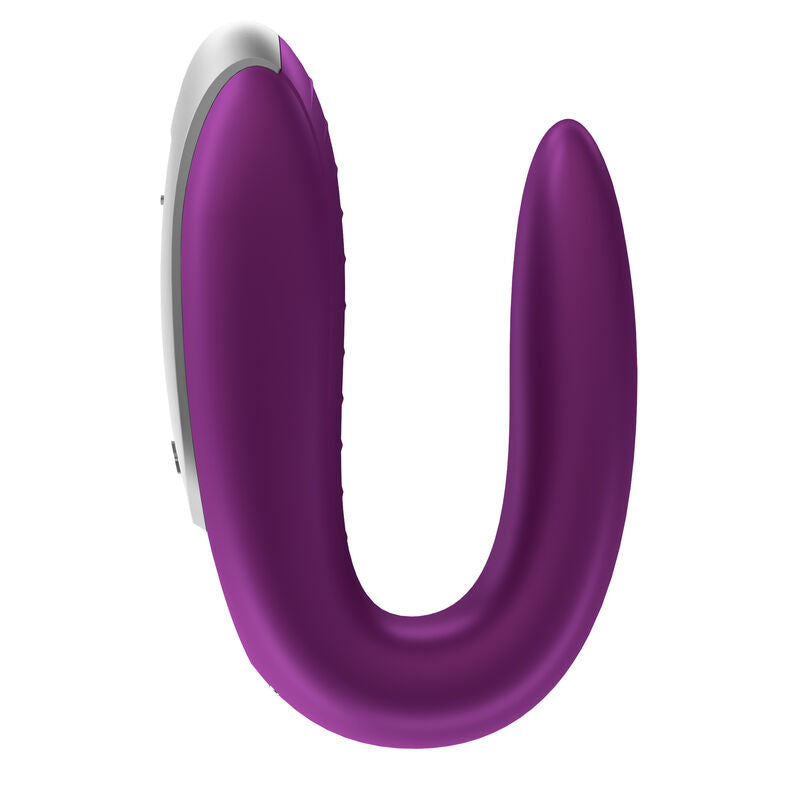 SATISFYER - DOUBLE FUN PARTNER VIBRATOR LILA – Klitorisstimulator Bild 8