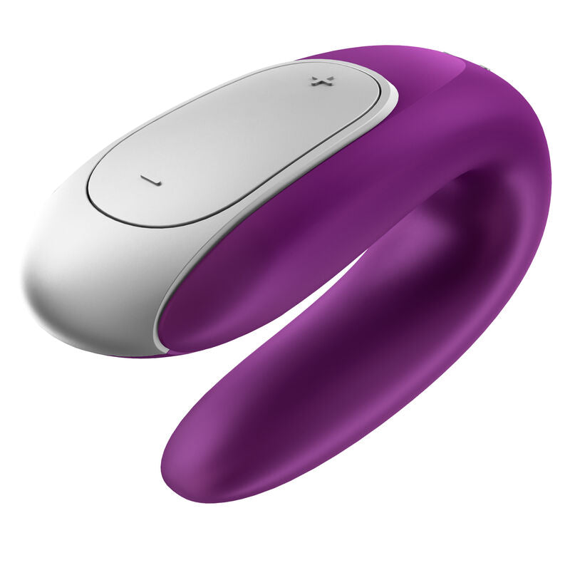 SATISFYER - DOUBLE FUN PARTNER VIBRATOR LILA – Klitorisstimulator Bild 9