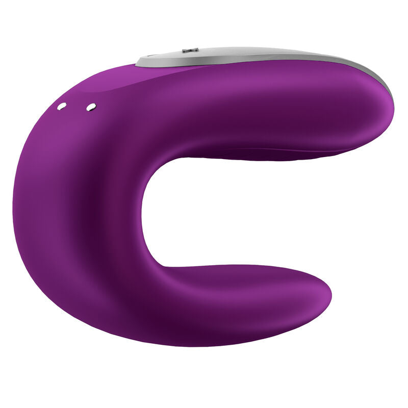SATISFYER - DOUBLE FUN PARTNER VIBRATOR LILA – Klitorisstimulator Bild 10