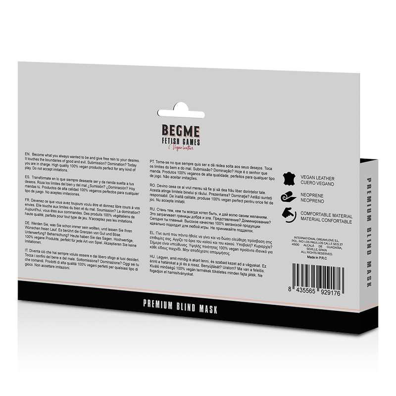 BEGME - BLACK EDITION PREMIUM BLINDMASKE Produktansicht und Details