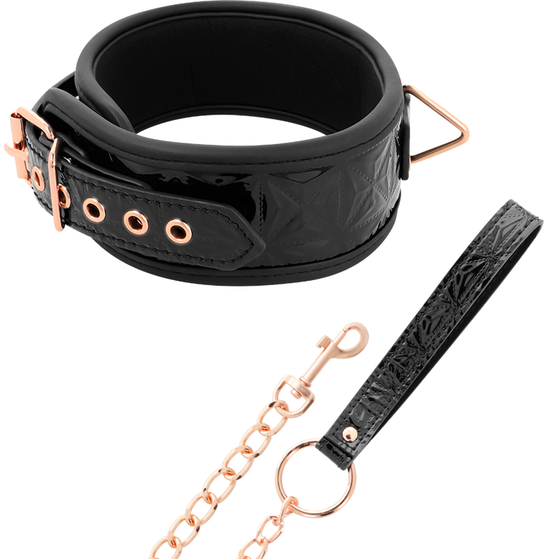 Begme Black Edition Premium Veganes Lederhalsband – Neoprenbezug & Bondage