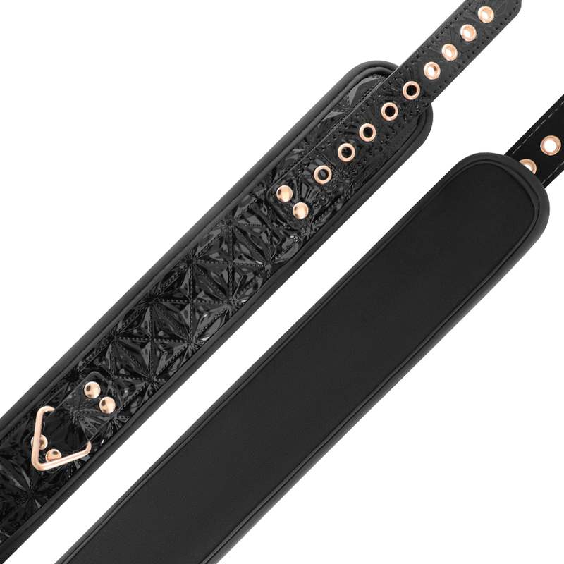 Begme Black Edition Premium Veganes Lederhalsband – Neoprenbezug & Bondage für sinnliche und diskrete Momente