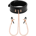 BEGME Black Edition Halsband mit Nippelklemmen – Verstellbares Bondage-Zubehör | Secret Pulse Bondage-Fessel diskret online kaufen