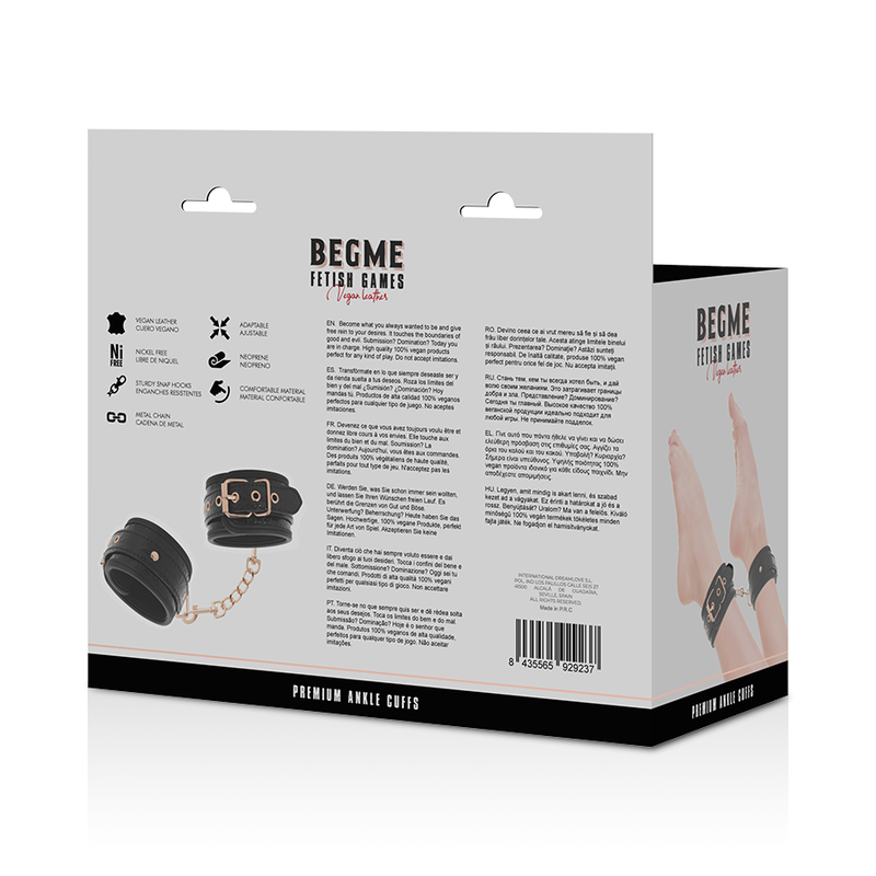 Begme Black Edition Premium Knöchelmanschetten – Verstellbar & Neoprenbezug – Erotik-Zubehör Bild 10