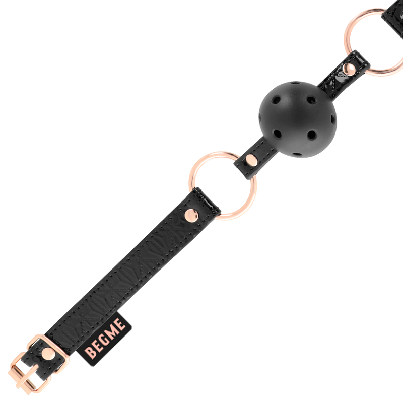 BEGME - BLACK EDITION BALLKNEBEL VEGANES LEDER bei Secret Pulse im Erotikshop