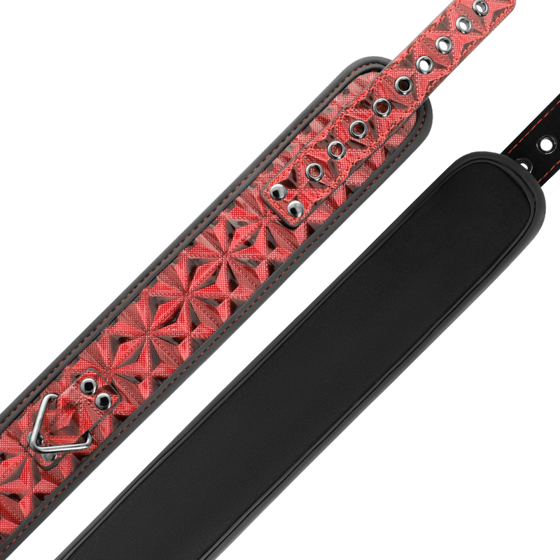 BEGME - RED EDITION PREMIUM VEGANES LEDERHALSBAND MIT NEOPRENFUTTER für sinnliche und diskrete Momente
