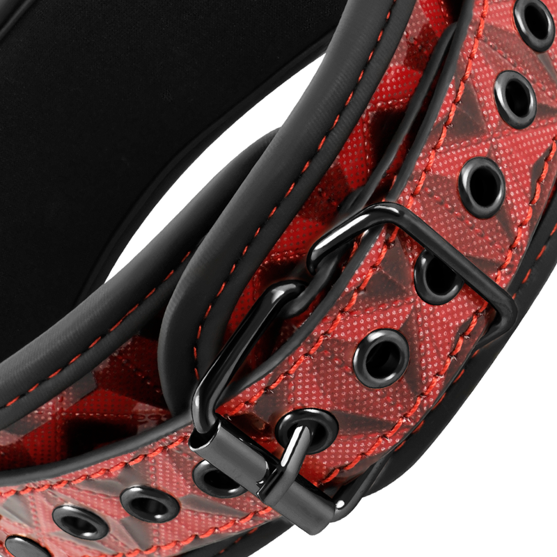 BEGME - RED EDITION HALSBAND MIT NIPPELKLEMMEN MIT NEOPRENFUTTER für sinnliche und diskrete Momente