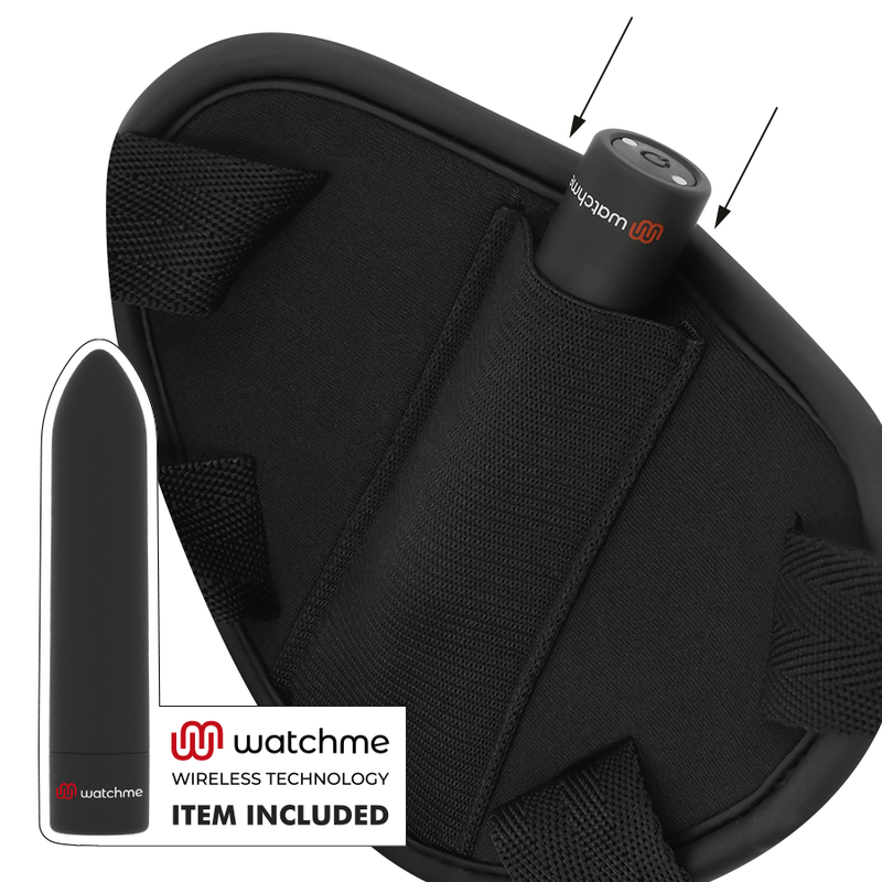 FETISH SUBMISSIVE CYBER STRAP - HARNESS MIT DILDO- UND BULLET-FERNBEDIENUNGS-WATCHME-M-TECHNOLOGIE – Dildo Bild 3
