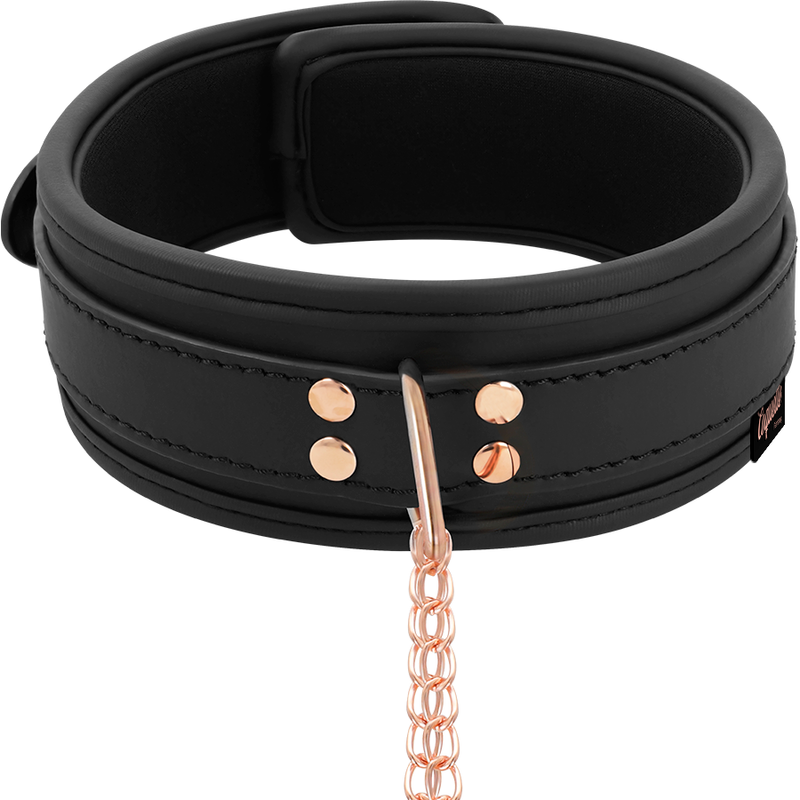 COQUETTE CHIC DESIRE Nippelklemm-Halskette – Veganes Leder, Neopren & Metall | Secret Pulse – Erotik-Schmuck Bild 5