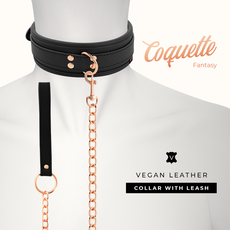 COQUETTE CHIC DESIRE Fantasy-Halskette – Veganes Leder, Neopren & Metall | Secret Pulse – Erotik-Schmuck Bild 2