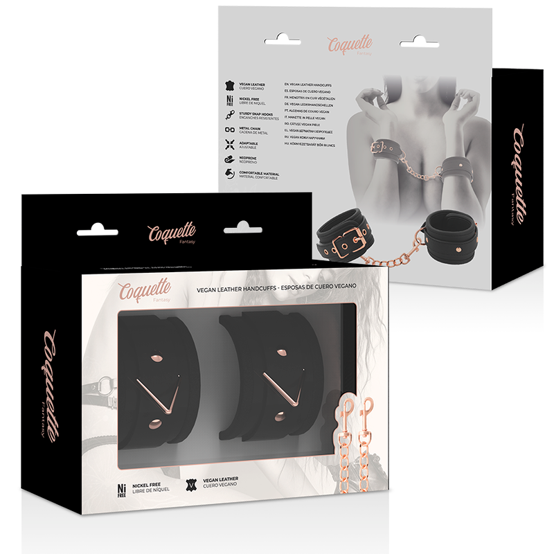 COQUETTE CHIC DESIRE - FANTASY-HANDSCHELLEN AUS VEGANEM LEDER MIT NOPRENE-FUTTER bei Secret Pulse im Erotikshop