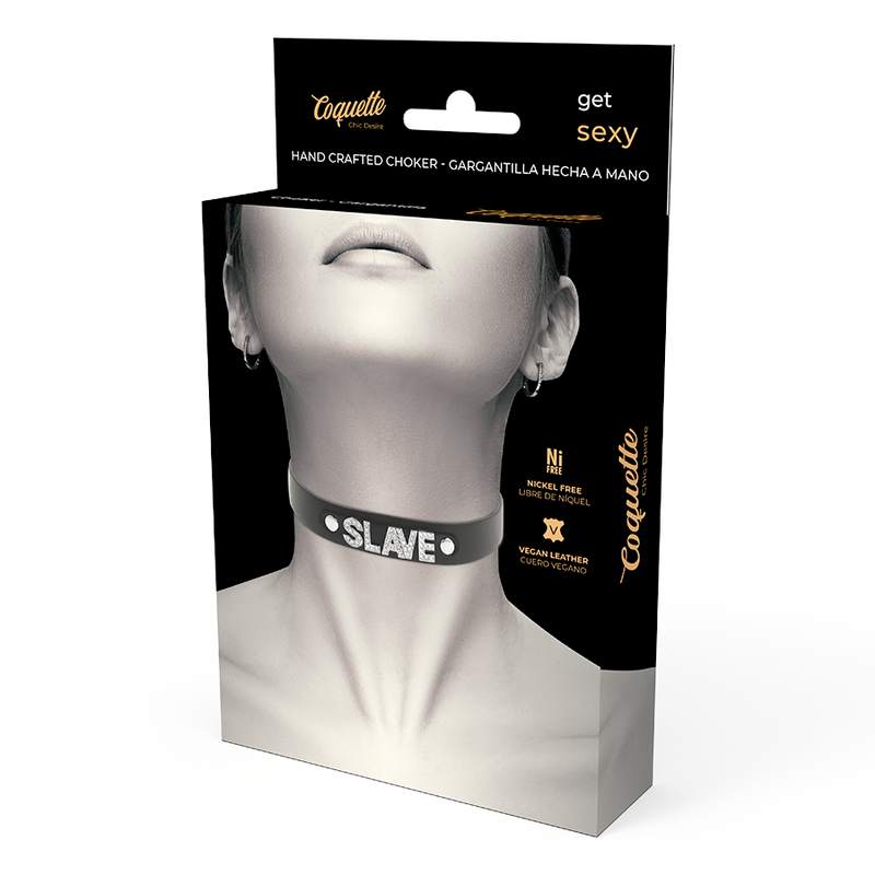 COQUETTE CHIC DESIRE Sklaven-Halsband – Veganes Leder, Fetisch & BDSM | Secret Pulse hochwertiges Zubehör