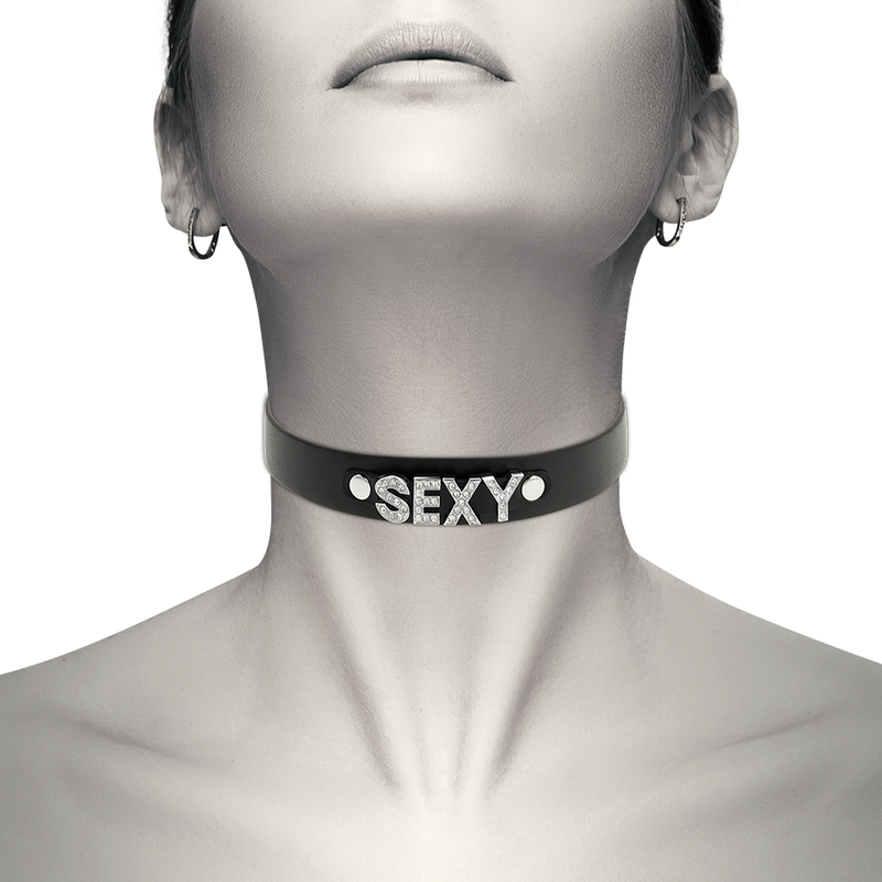 COQUETTE CHIC DESIRE Sexy Halsband – Veganes Leder, Fetisch & BDSM | Secret Pulse Produktansicht und Details