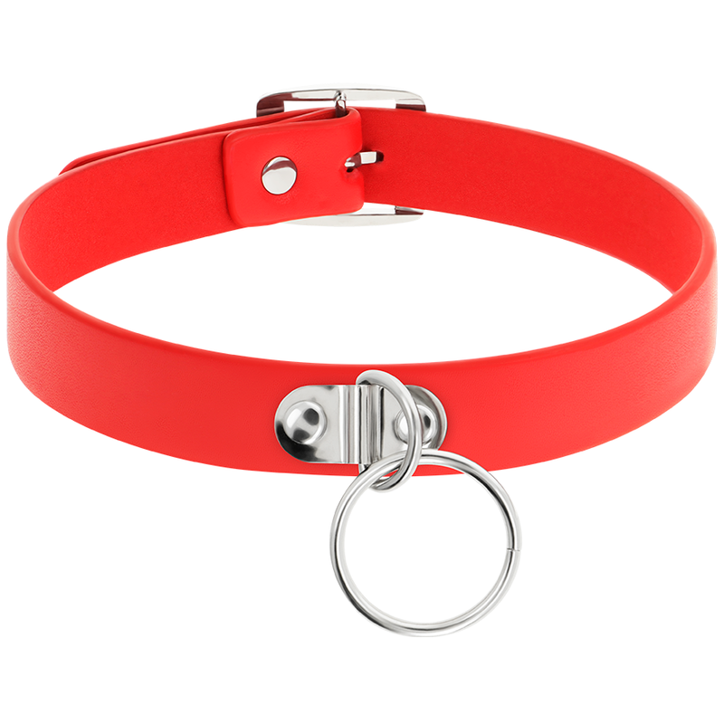 COQUETTE CHIC DESIRE Rote Halskette – Veganes Leder, Fetisch & BDSM für Frauen | Secret Pulse bei Secret Pulse im Erotikshop