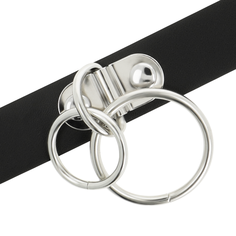 COQUETTE CHIC DESIRE Doppelring-Halsband – Veganes Leder, Fetisch & BDSM | Secret Pulse für sinnliche und diskrete Momente