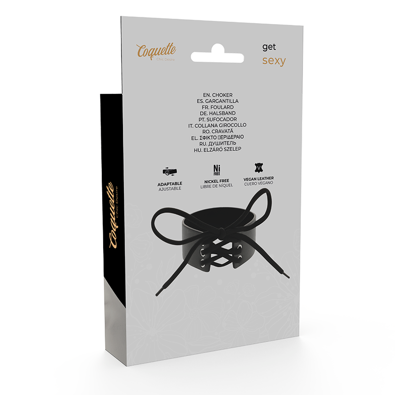 COQUETTE CHIC DESIRE - VEGANES LEDER-HALSBAND Produktansicht und Details