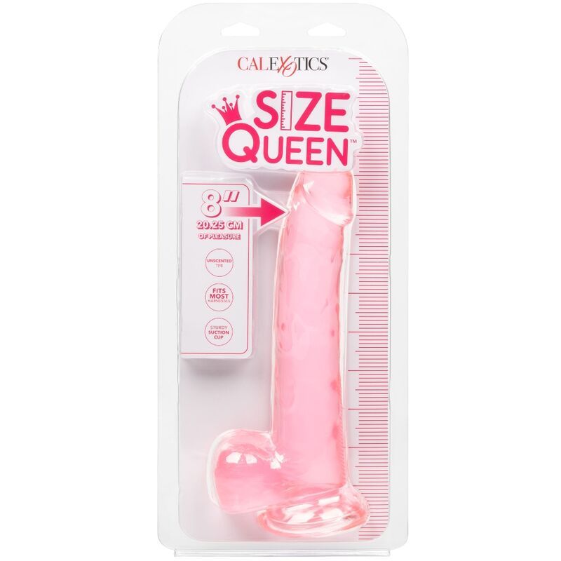 CalExotics – Größe Königin Dildo Rosa, 20,3 cm Realistisch Produktansicht und Details