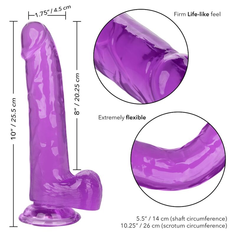 CalExotics – Größe Königin Dildo Lila, 20,3 cm Realistisch hochwertiges Intimtoy