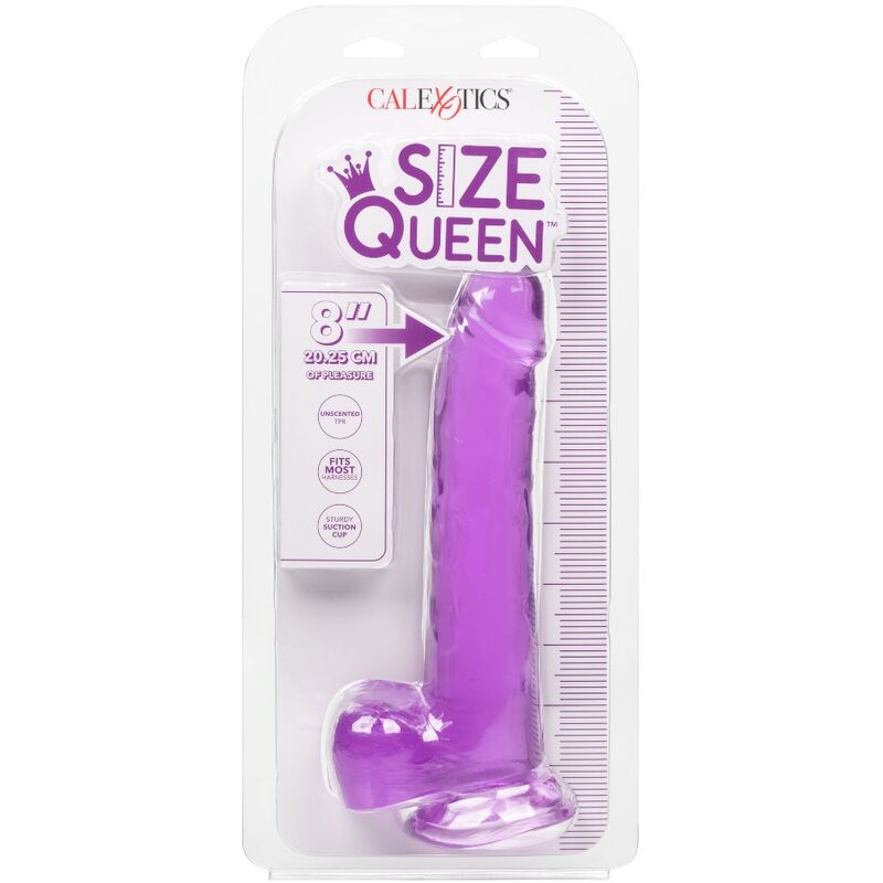 CalExotics – Größe Königin Dildo Lila, 20,3 cm Realistisch Produktansicht und Details