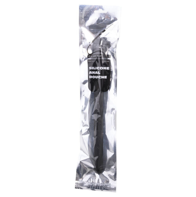 ALL BLACK - DUSCHE ANAL KLAPPBARES SILIKON 27 CM Produktansicht und Details