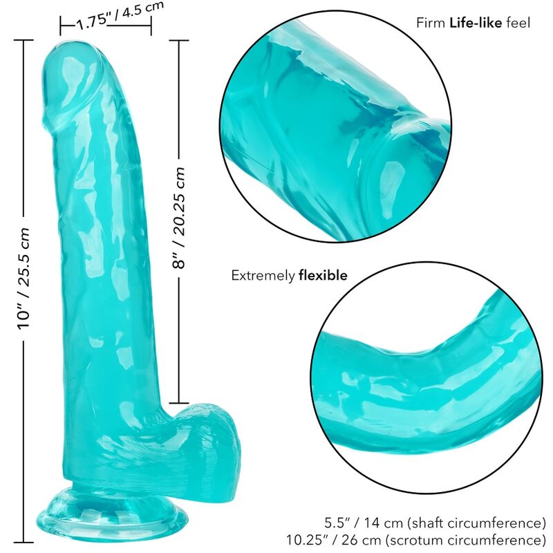 CalExotics – Größe Königin Dildo Blau, 20,3 cm Realistisch realistischer Dildo diskret online kaufen