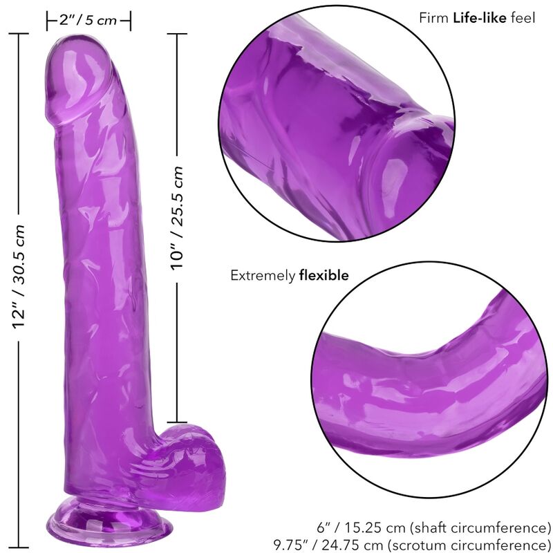 CalExotics – Größe Königin Dildo Lila, 25,5 cm Realistisch realistischer Dildo diskret online kaufen