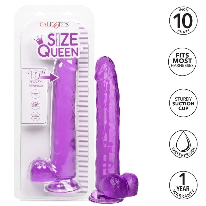 CalExotics – Größe Königin Dildo Lila, 25,5 cm Realistisch Produktansicht und Details